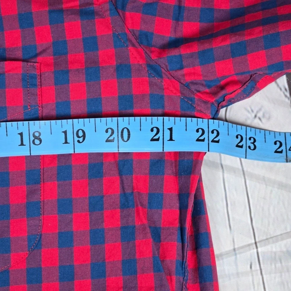 J. Crew Slim Secret Wash cotton poplin shirt L Bleecker‎ Gingham Navy Red NIB